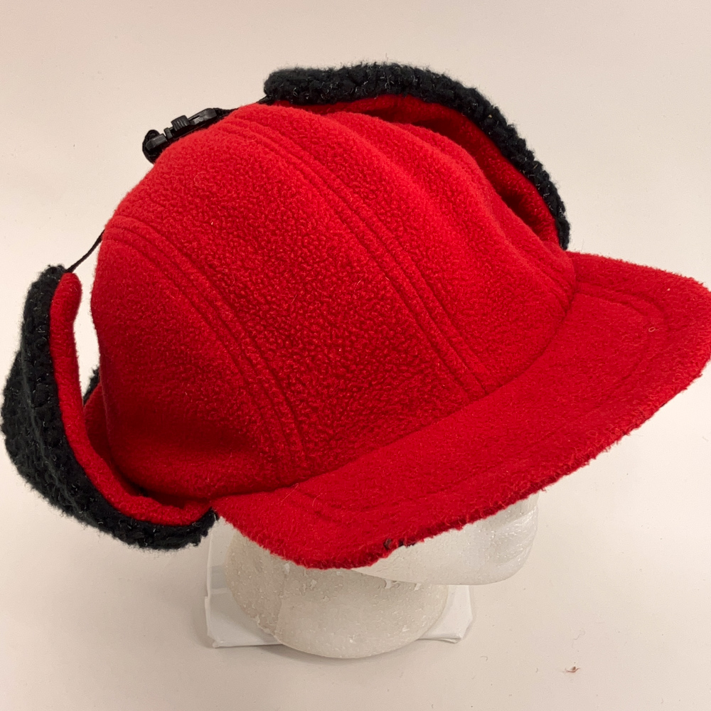 Vintage Lands End Winter Hat VINTAGE LANDS END Fleece Lined Wool Knit Trapper Beanie  main image 3